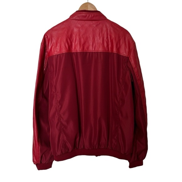 Bomber Style Red Jacket Size Large - Picture 2 of 6